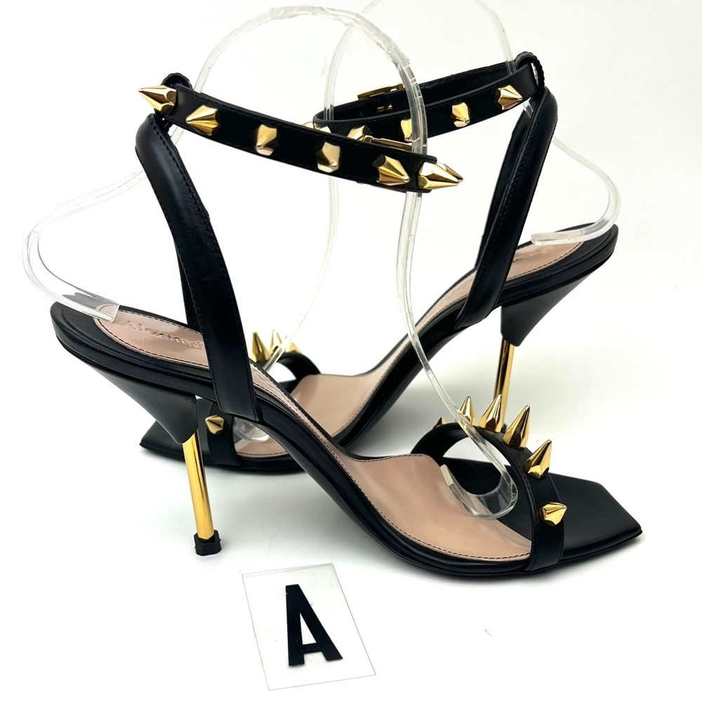 ALEXANDER MCQUEEN Punk Stud Ankle Strap Sandal sz 8 - Picture 6 of 14